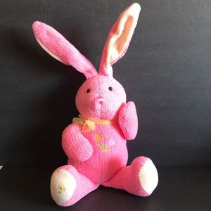 Dan Dee Pink Chenille Knit Bunny Rabbit